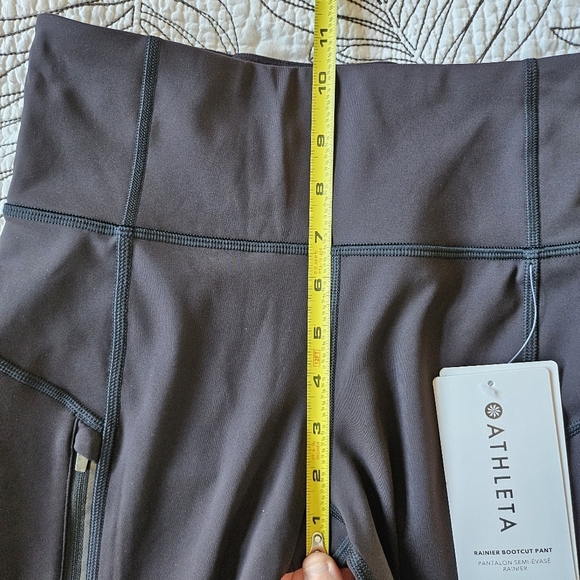 NWT Athleta Rainier Bootcut Pant Black Small Reflective - Picture 12 of 14